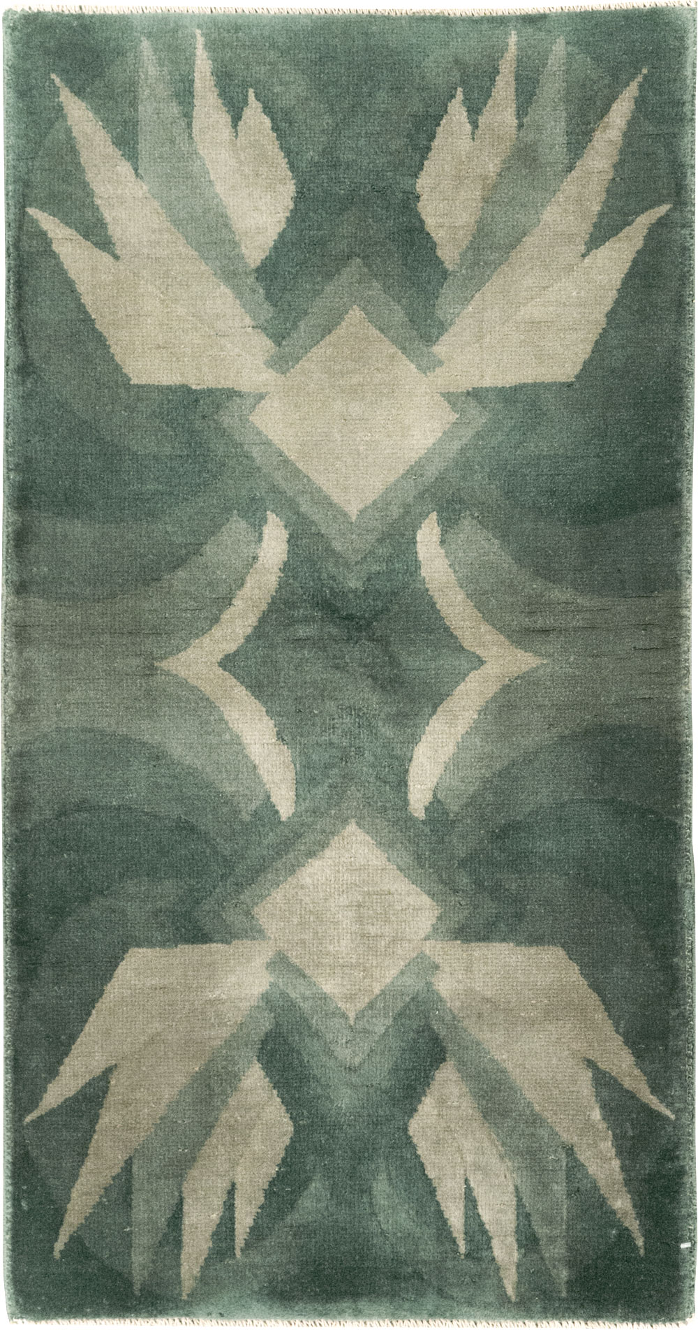 Vintage Chinese Art Deco Throw Rug, No.31525 - Staging