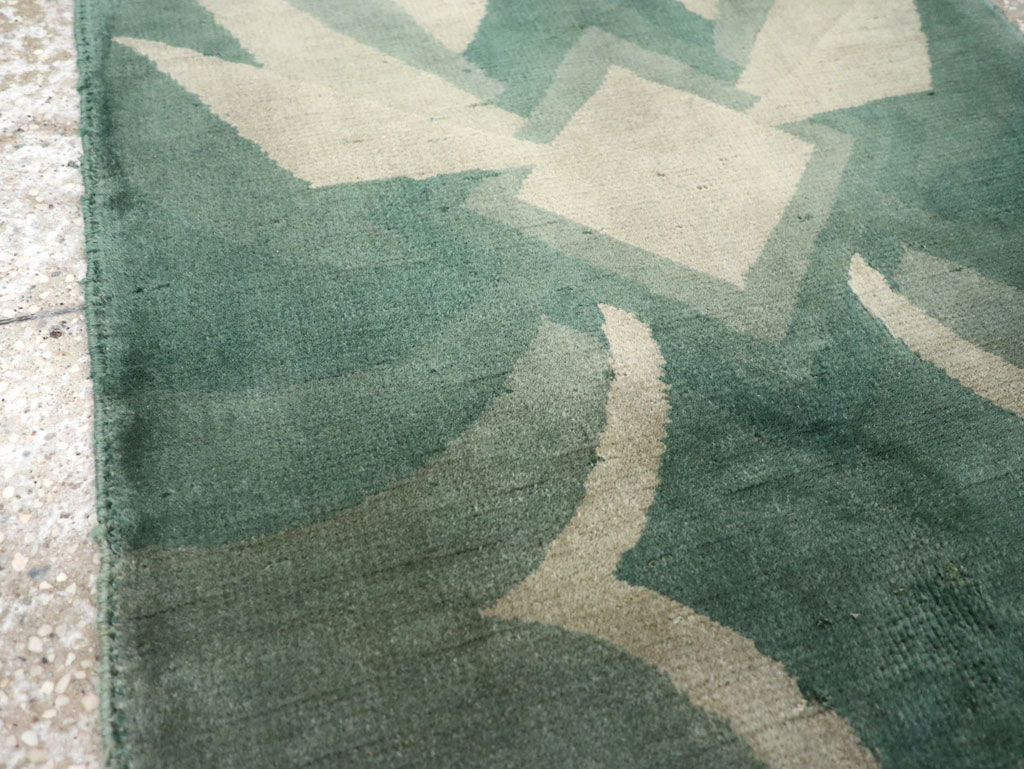 Vintage Chinese Art Deco Throw Rug, No.31525 - Staging