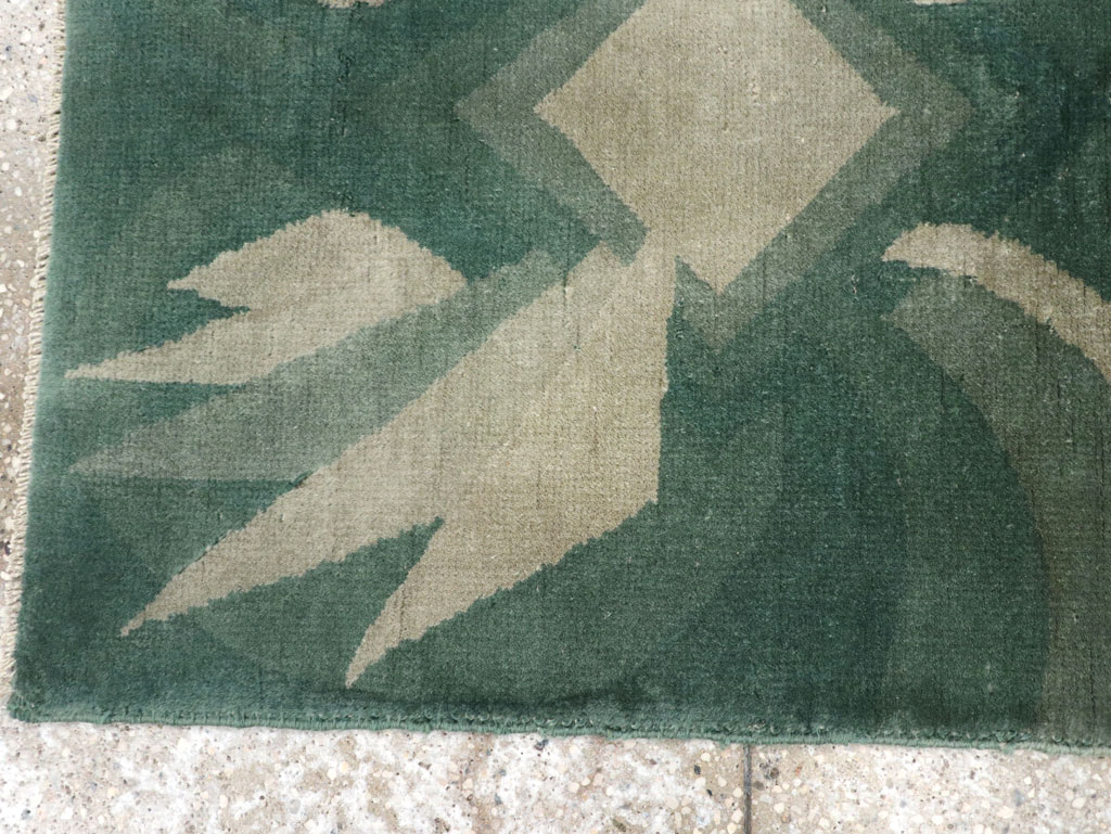 Vintage Chinese Art Deco Throw Rug, No.31525 - Staging