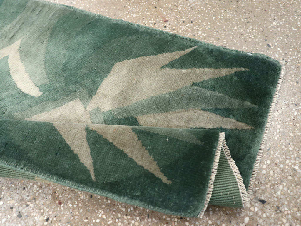 Vintage Chinese Art Deco Throw Rug, No.31525 - Staging