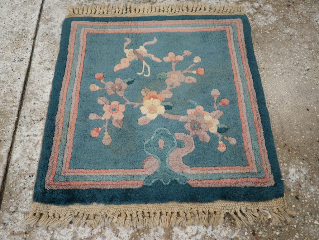 Vintage Chinese Art Deco Pictorial Rug, No.31526 - Staging