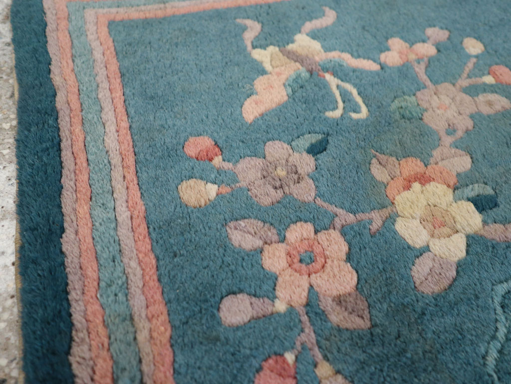 Vintage Chinese Art Deco Pictorial Rug, No.31526 - Staging