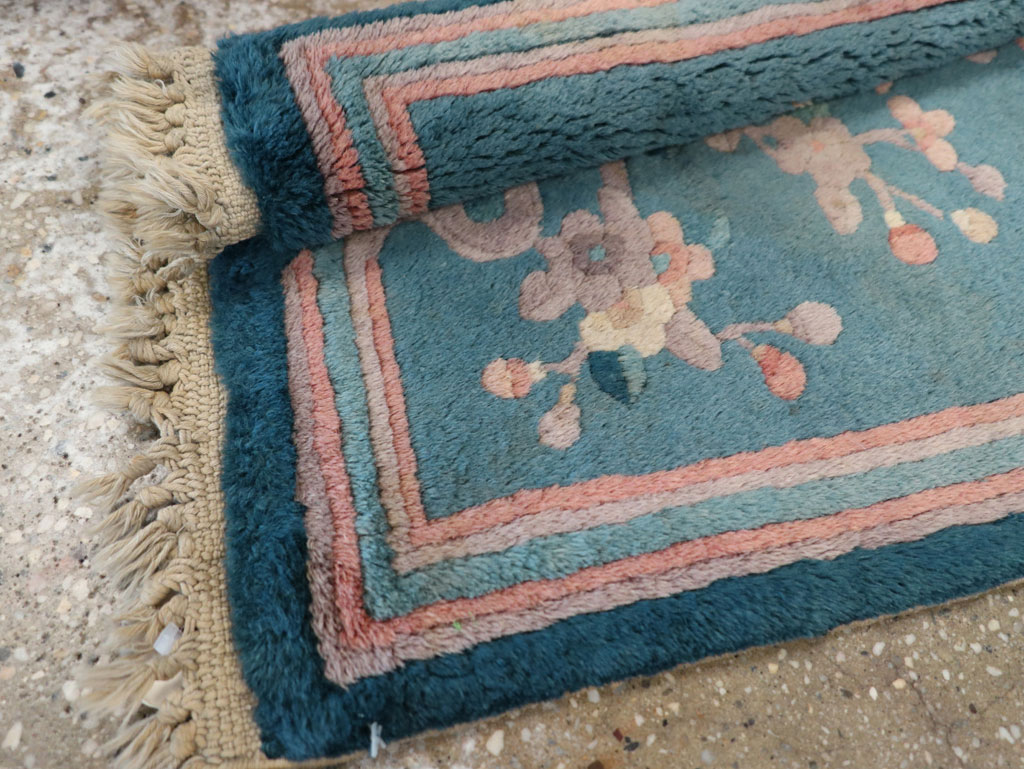 Vintage Chinese Art Deco Pictorial Rug, No.31526 - Staging