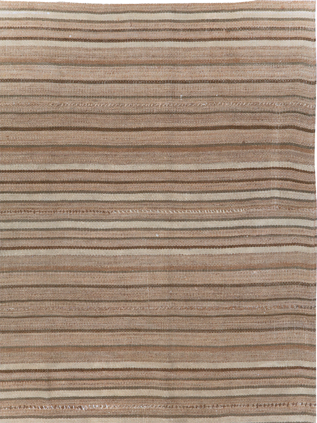 Vintage Persian Flatweave Kilim Accent Carpet, No.31532 - Staging