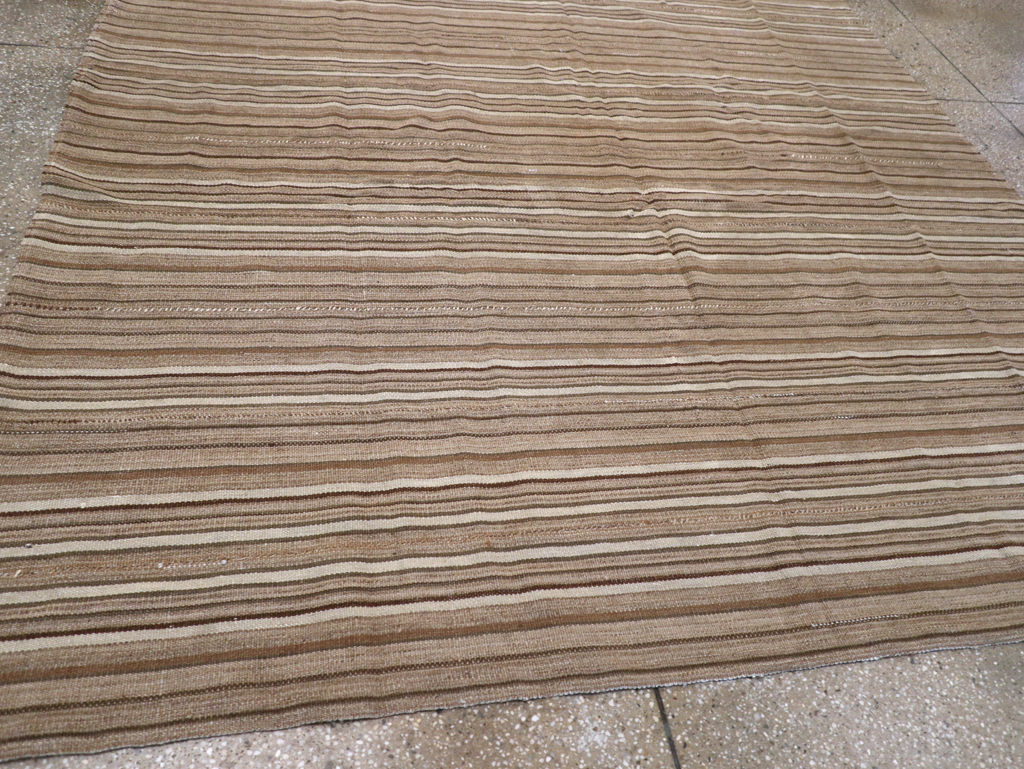 Vintage Persian Flatweave Kilim Accent Carpet, No.31532 - Staging