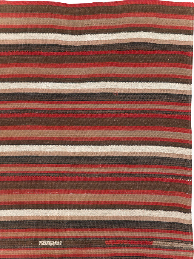 Vintage Turkish Flatweave Kilim Accent Carpet, No.31533 - Staging