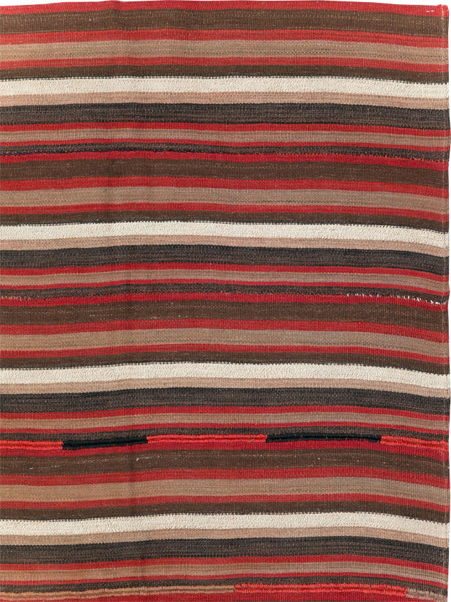 Vintage Turkish Flatweave Kilim Accent Carpet, No.31533 - Staging
