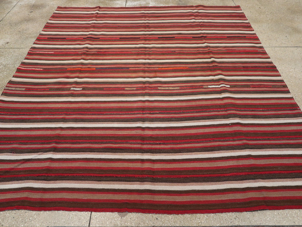 Vintage Turkish Flatweave Kilim Accent Carpet, No.31533 - Staging