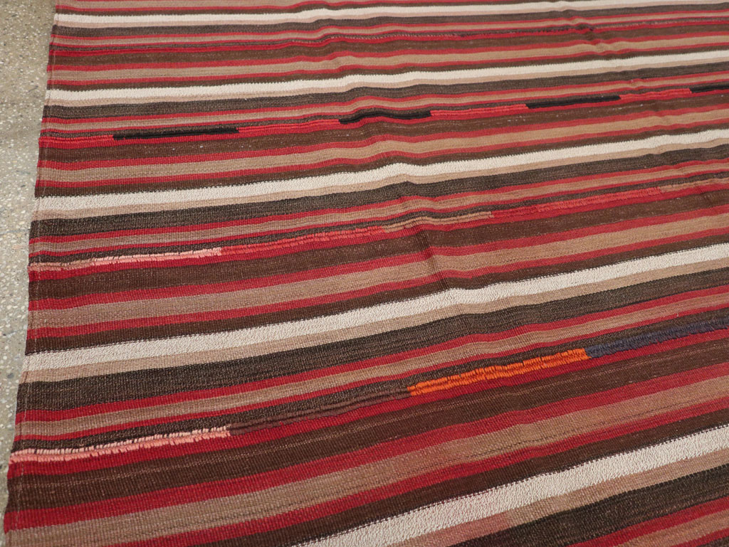 Vintage Turkish Flatweave Kilim Accent Carpet, No.31533 - Staging