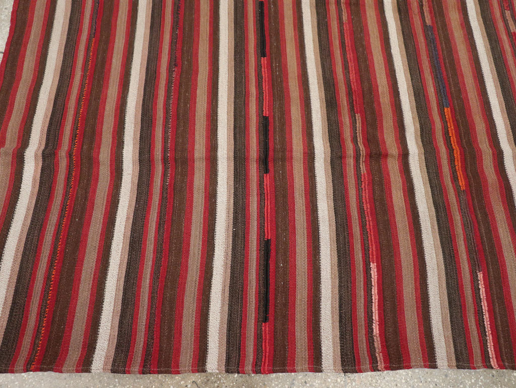 Vintage Turkish Flatweave Kilim Accent Carpet, No.31533 - Staging