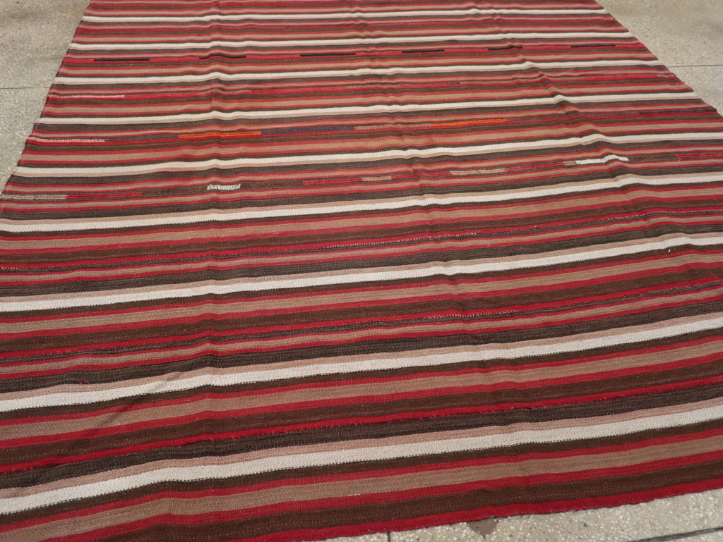 Vintage Turkish Flatweave Kilim Accent Carpet, No.31533 - Staging