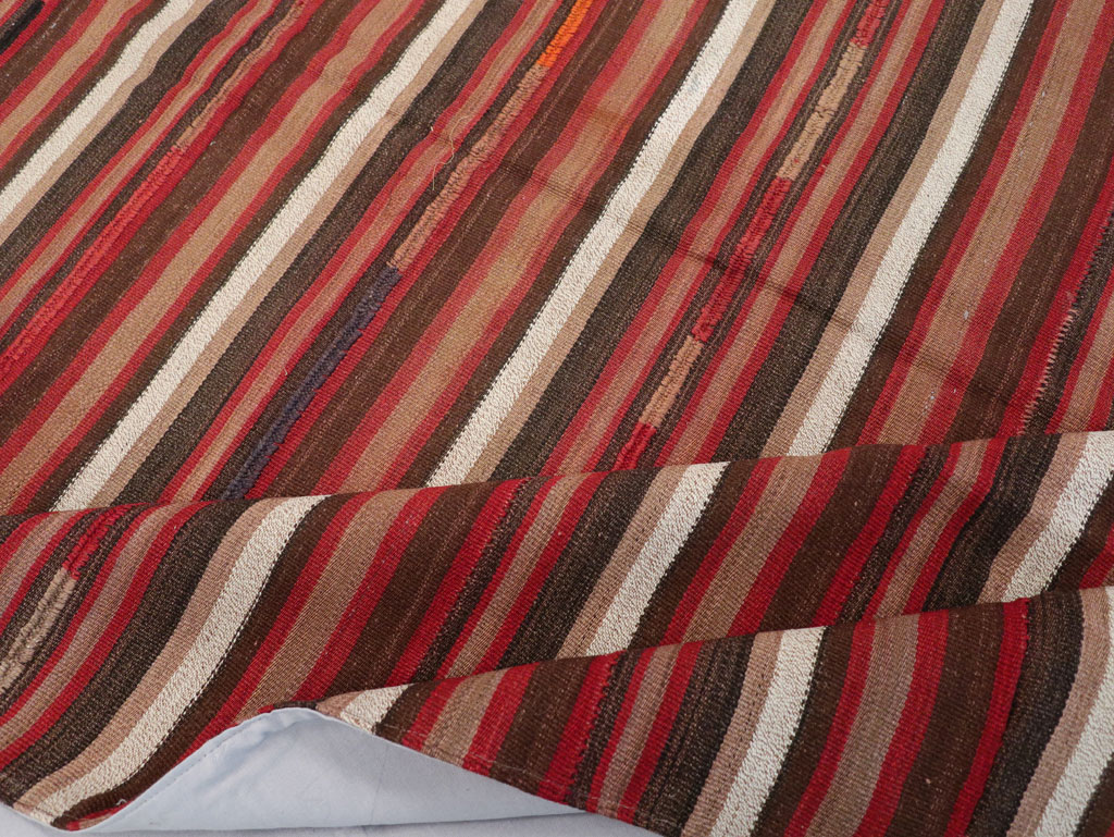 Vintage Turkish Flatweave Kilim Accent Carpet, No.31533 - Staging