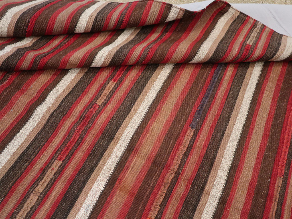 Vintage Turkish Flatweave Kilim Accent Carpet, No.31533 - Staging