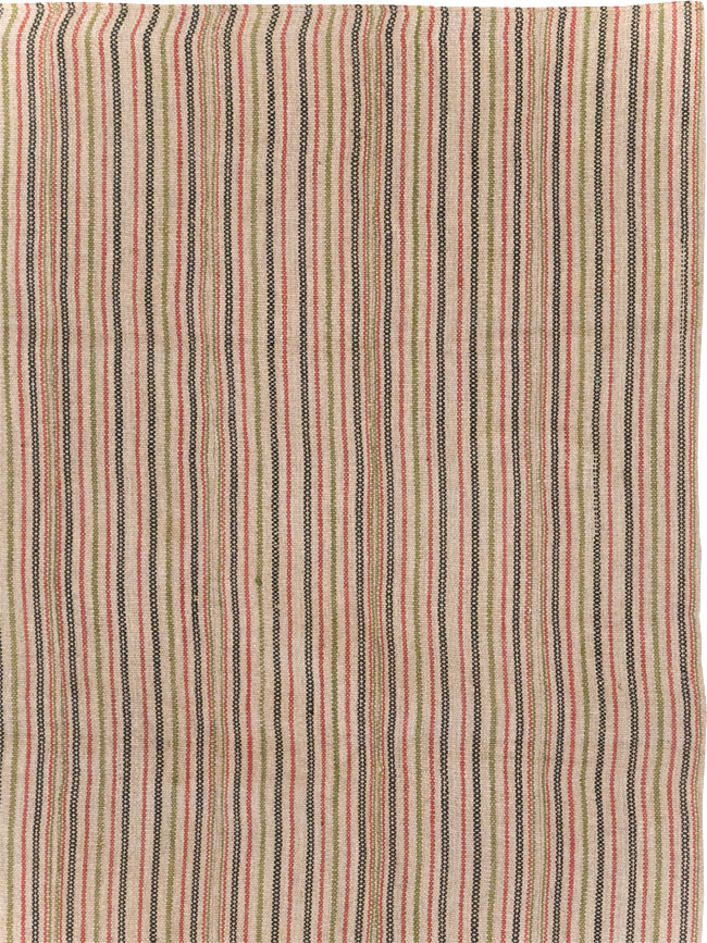 Vintage Turkish Flatweave Kilim Square Room Size Carpet, No.31534 - Staging