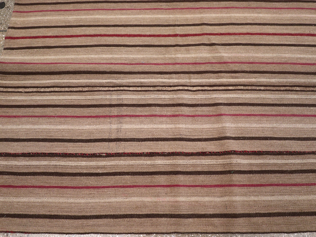 Vintage Turkish Flatweave Kilim Small Room Size Carpet, No.31536 - Staging