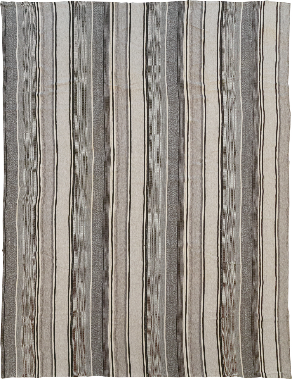Modern Turkish Flatweave Large Room Size Carpet, No.31541 - Staging