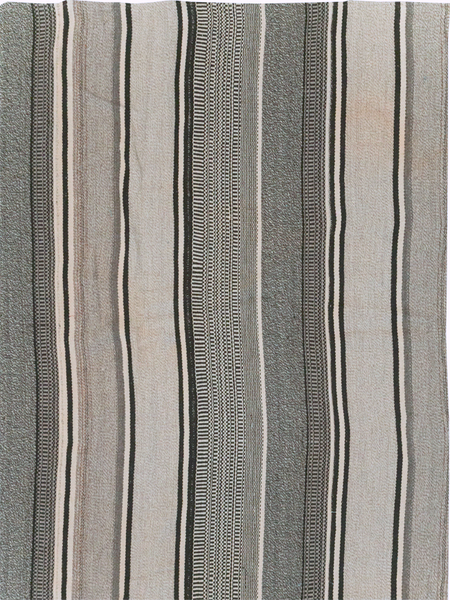 Modern Turkish Flatweave Large Room Size Carpet, No.31541 - Staging
