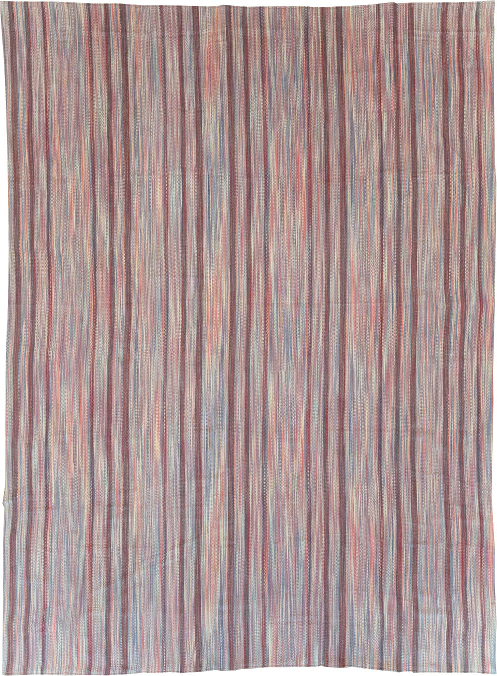 Modern Turkish Flatweave Room Size Carpet, No.31545 - Staging