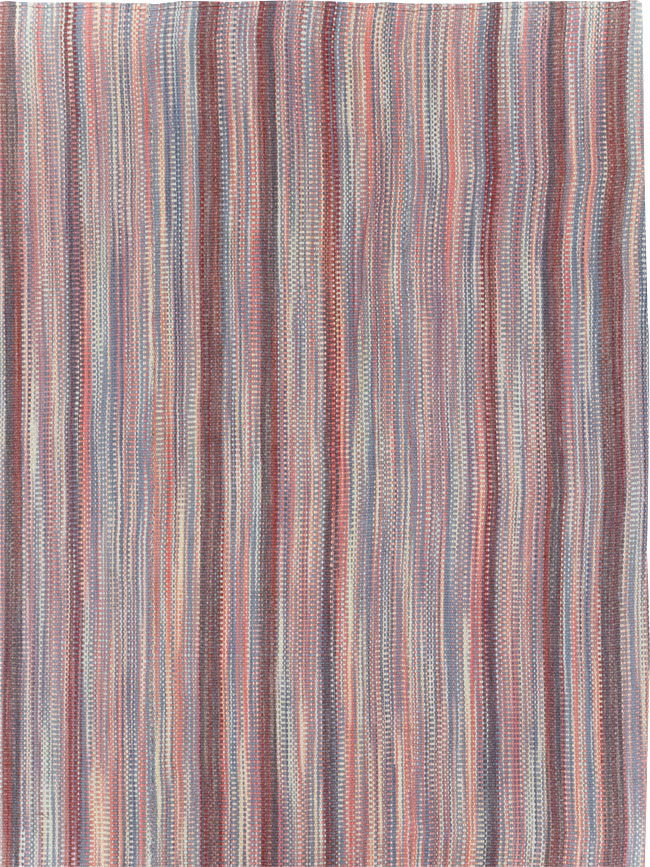 Modern Turkish Flatweave Room Size Carpet, No.31545 - Staging