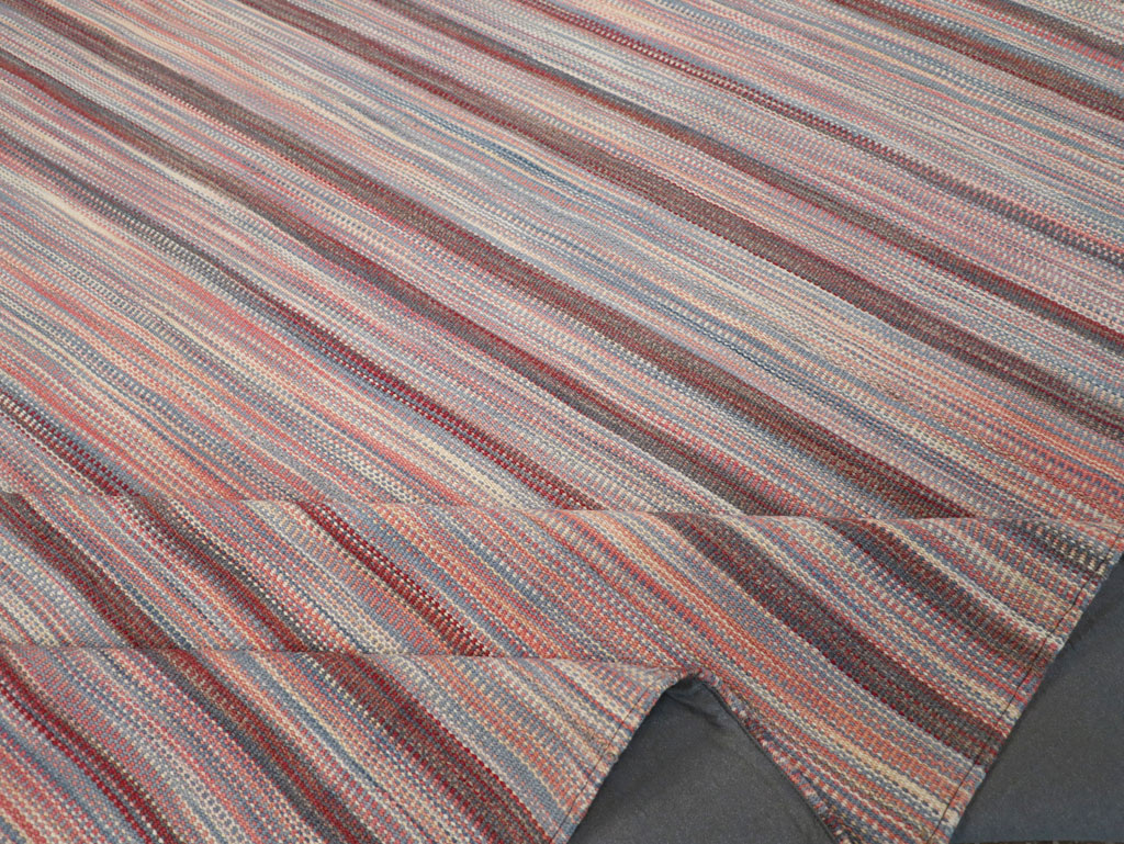 Modern Turkish Flatweave Room Size Carpet, No.31545 - Staging