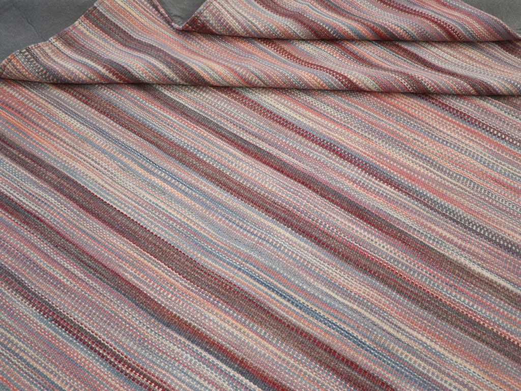 Modern Turkish Flatweave Room Size Carpet, No.31545 - Staging