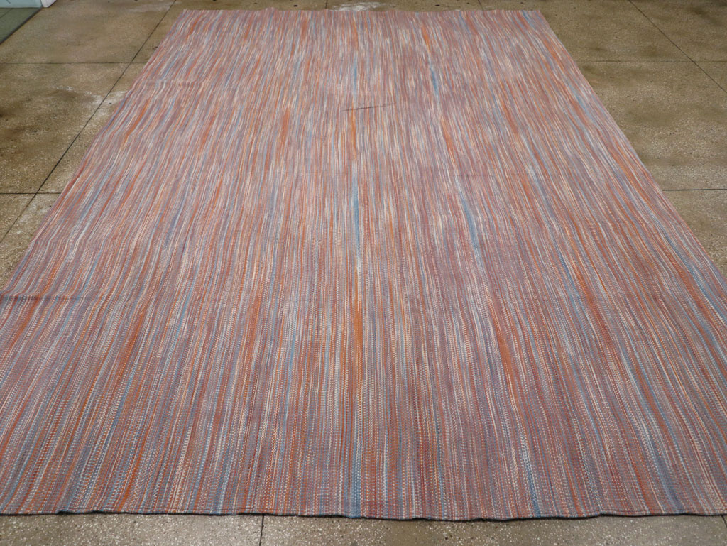 Modern Turkish Flatweave Room Size Carpet, No.31546 - Staging