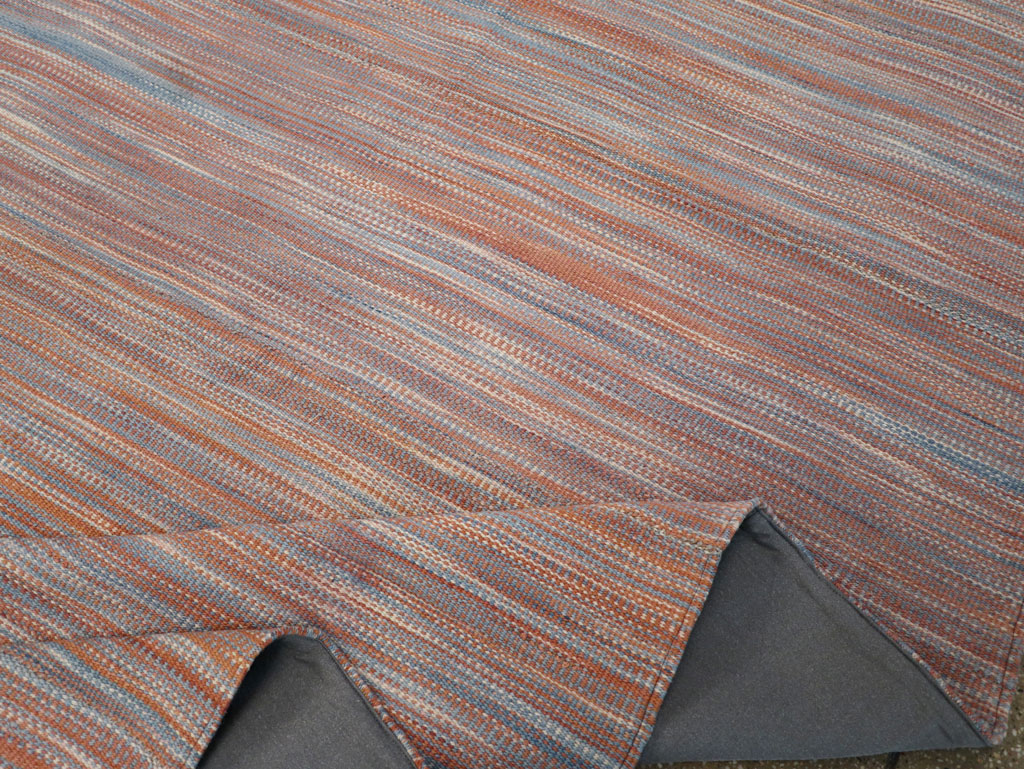 Modern Turkish Flatweave Room Size Carpet, No.31546 - Staging