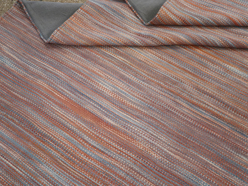 Modern Turkish Flatweave Room Size Carpet, No.31546 - Staging