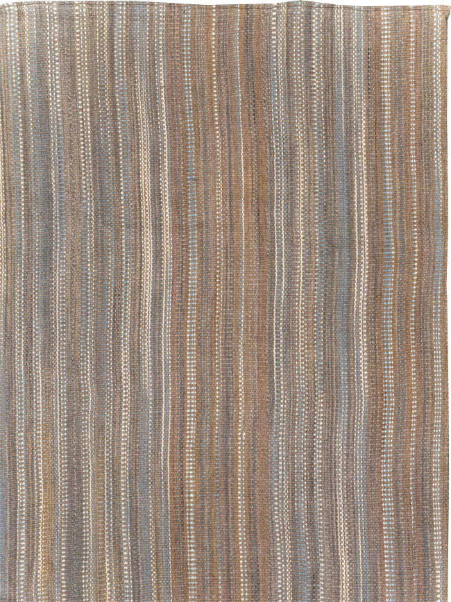 Modern Turkish Flatweave Room Size Carpet, No.31547 - Staging