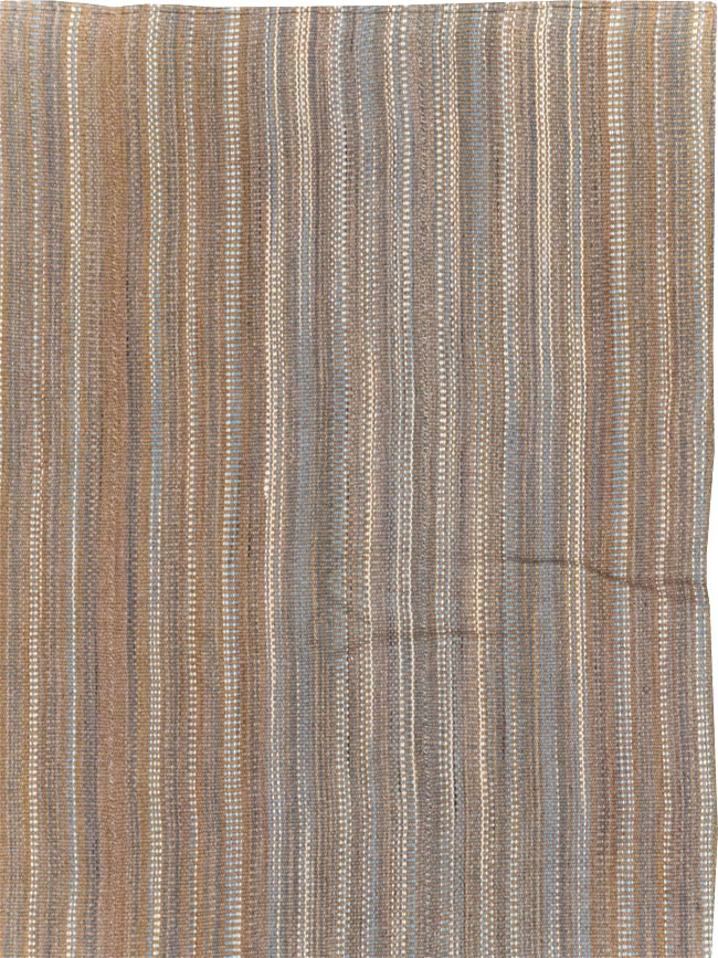 Modern Turkish Flatweave Room Size Carpet, No.31547 - Staging