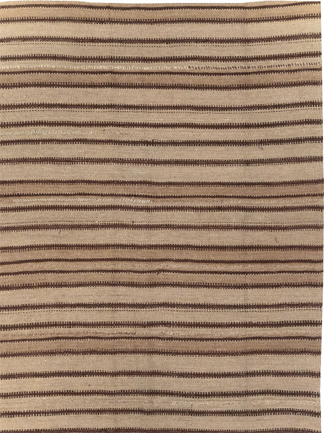 Vintage Turkish Flatweave Kilim Square Room Size Carpet, No.31550 - Staging