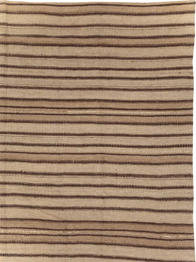 Vintage Turkish Flatweave Kilim Square Room Size Carpet, No.31550 - Staging