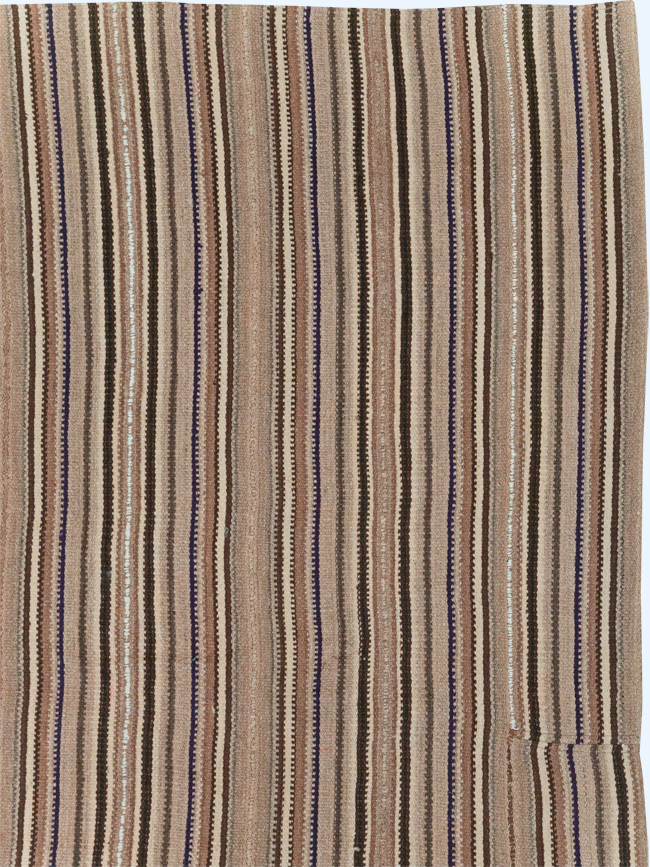 Vintage Turkish Flatweave Kilim Small Room Size Carpet, No.31551 - Staging