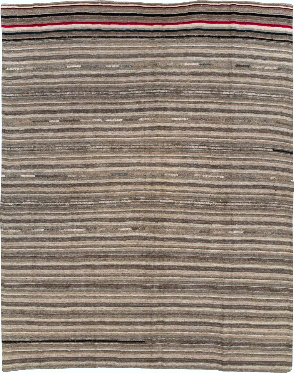 Vintage Turkish Flatweave Kilim Small Room Size Carpet, No.31553 - Staging