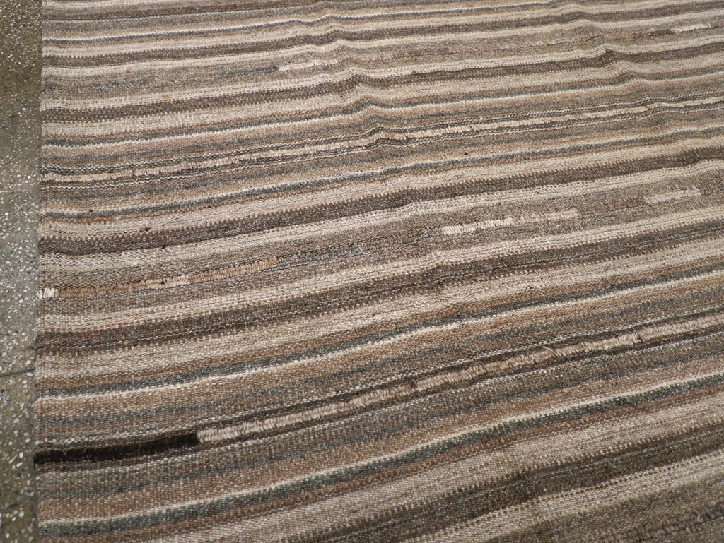 Vintage Turkish Flatweave Kilim Small Room Size Carpet, No.31553 - Staging