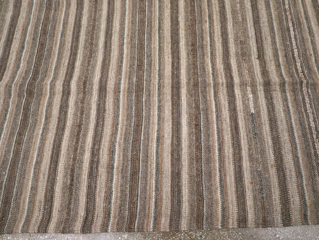 Vintage Turkish Flatweave Kilim Small Room Size Carpet, No.31553 - Staging