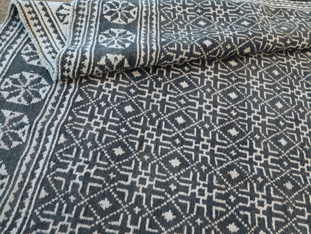 Vintage Persian Flatweave Long and Narrow Gallery Carpet, No.31554 - Staging