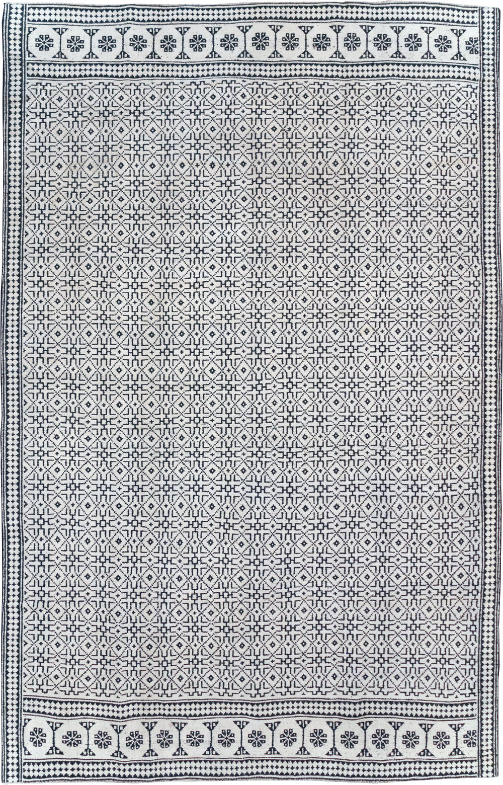 Vintage Persian Flatweave Kilim Room Size Carpet, No.31555 - Staging