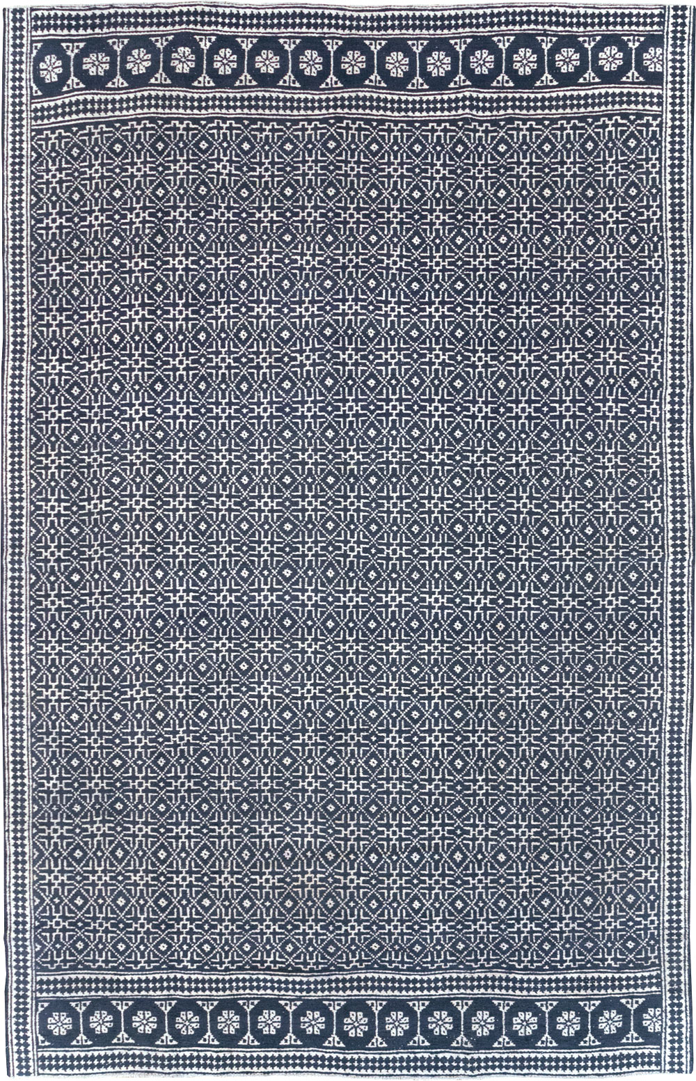 Vintage Persian Flatweave Kilim Room Size Carpet, No.31555 - Staging