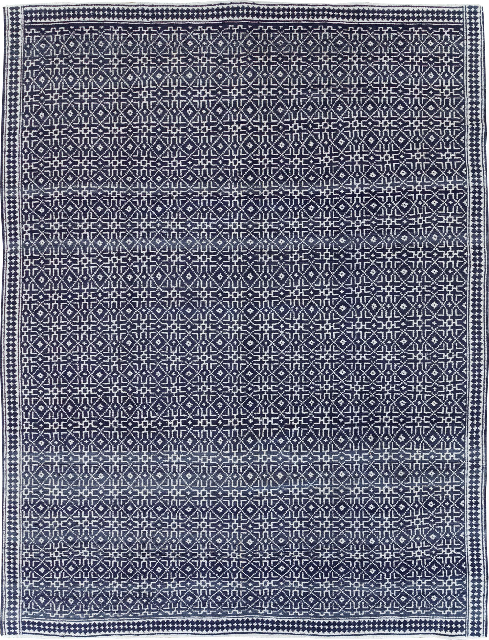 Vintage Persian Flatweave Room Size Carpet, No.31558 - Staging