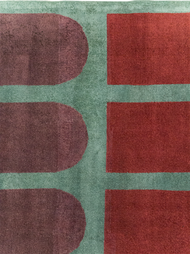 Vintage Anatolian Deco Style Carpet, No.31562 - Staging