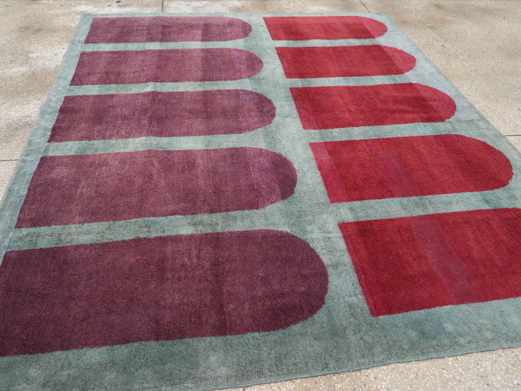 Vintage Anatolian Deco Style Carpet, No.31562 - Staging