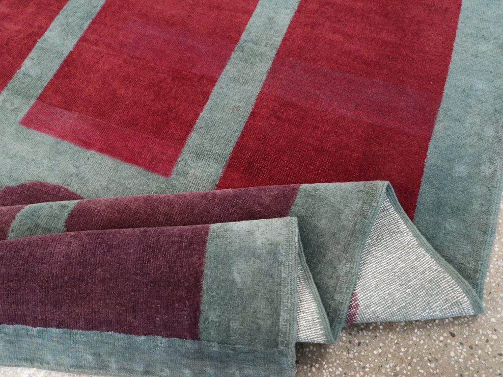 Vintage Anatolian Deco Style Carpet, No.31562 - Staging