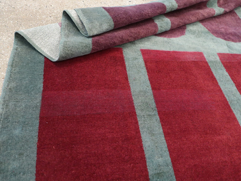 Vintage Anatolian Deco Style Carpet, No.31562 - Staging