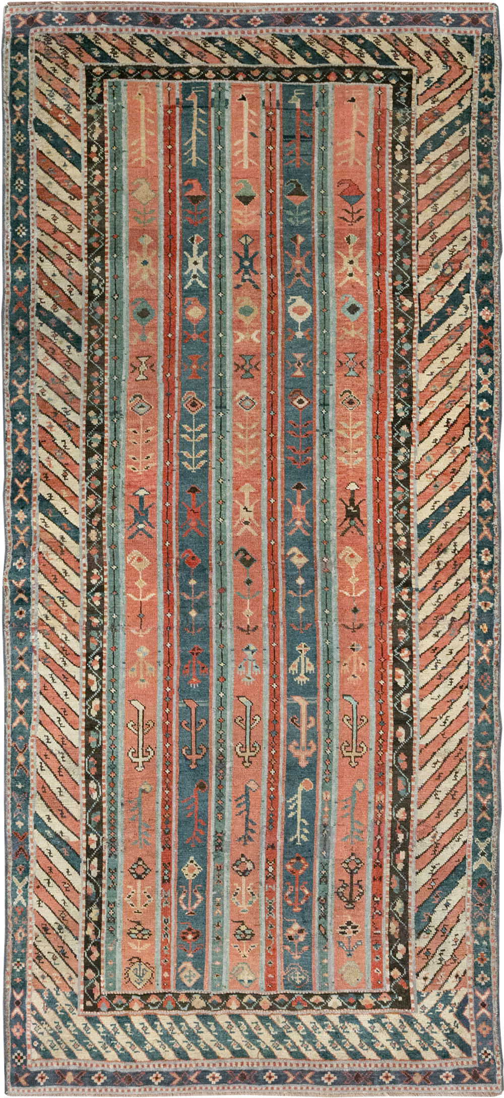 Antique Caucasian Karabagh Rug, No.31565 - Staging