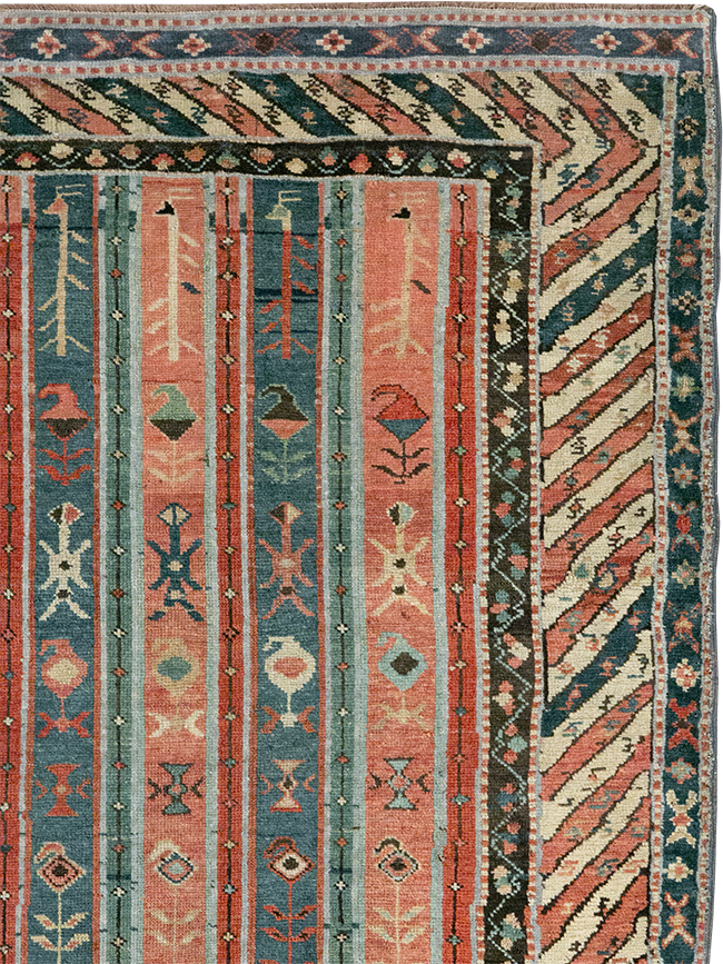 Antique Caucasian Karabagh Rug, No.31565 - Staging