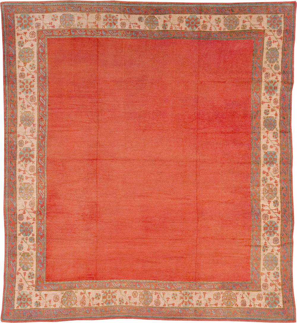 Antique Turkish Oushak Carpet, No.31567 - Staging