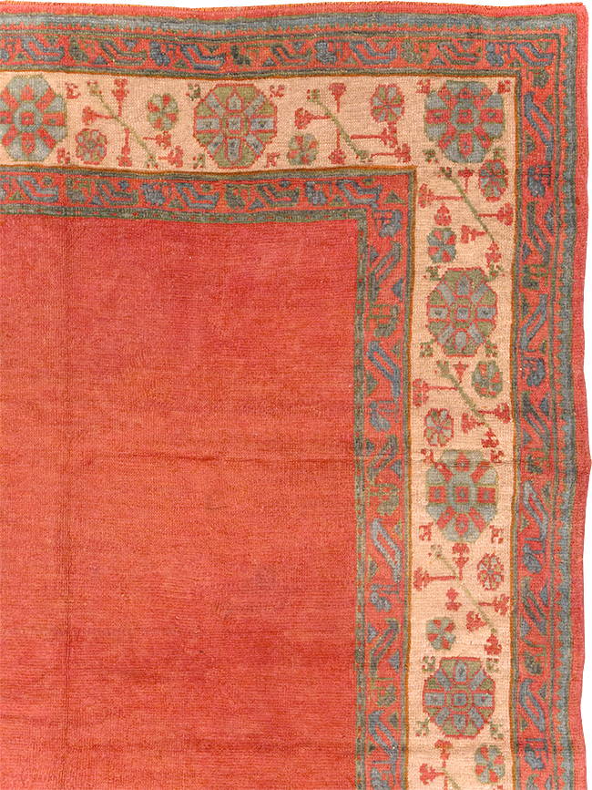 Antique Turkish Oushak Carpet, No.31567 - Staging