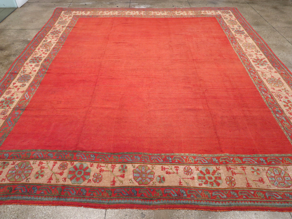 Antique Turkish Oushak Carpet, No.31567 - Staging