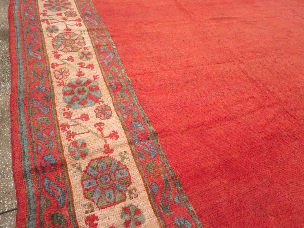 Antique Turkish Oushak Carpet, No.31567 - Staging